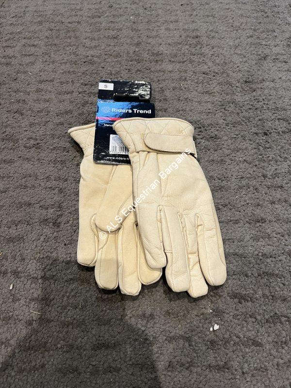 NEW Rides Trend Beige Fleece Lined Gloves - Small