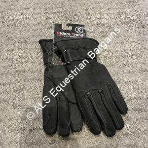 NEW Rides Trend Black Fleece Lined Gloves - Small