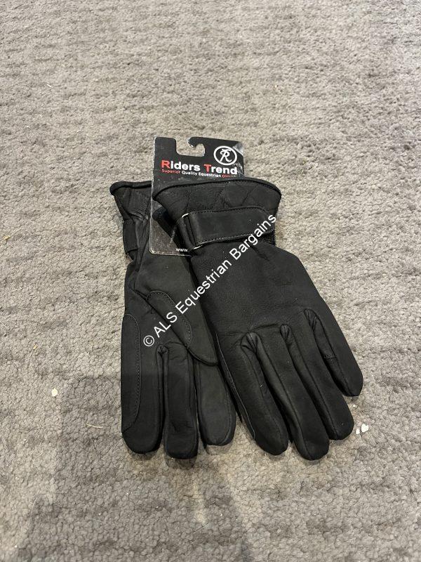 NEW Rides Trend Black Fleece Lined Gloves - Small