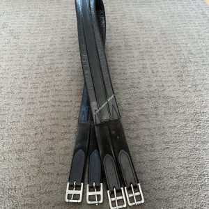 52" Bridleway Black Elasticated Leather Girth