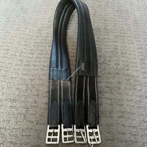 44" Wessex Black Elasticated Leather Girth