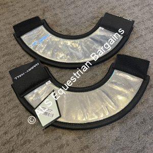 NEW Harry Hall Hi Vis Silver Overreach Boots - Medium