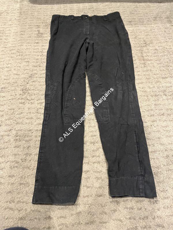 Requisite Black Pull On Ladies Jodhpurs - Size 14