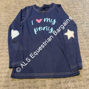 HY Little Rider 'Love My Pony' Top - Age 5-6yrs