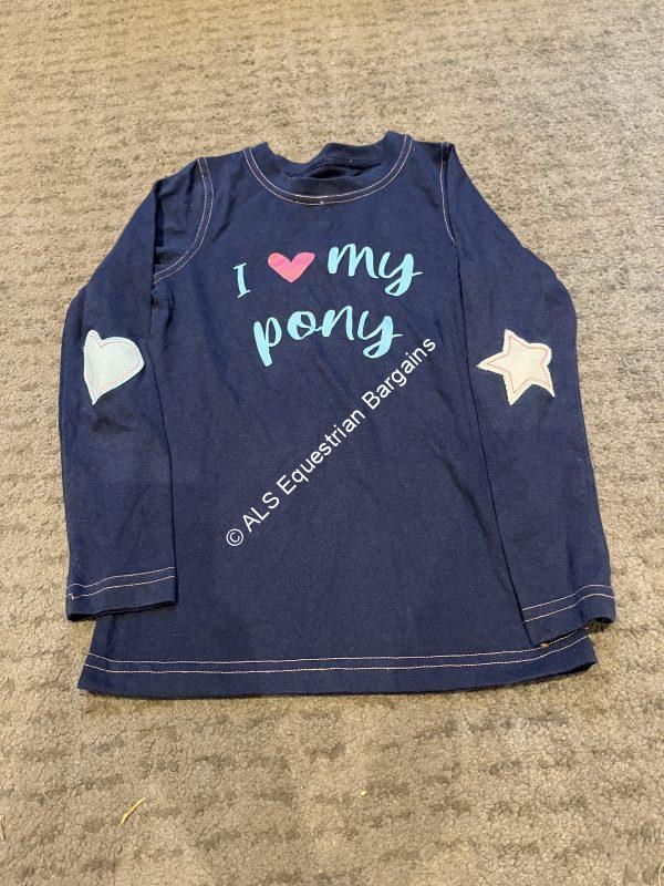 HY Little Rider 'Love My Pony' Top - Age 5-6yrs