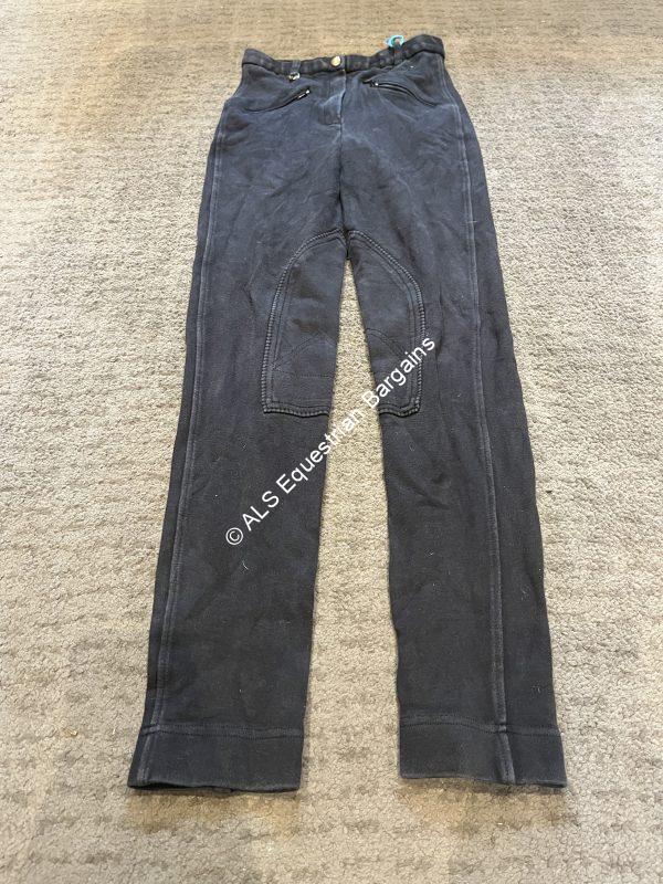 Gallop Ladies Black Jodhpurs - 26"/Size 8