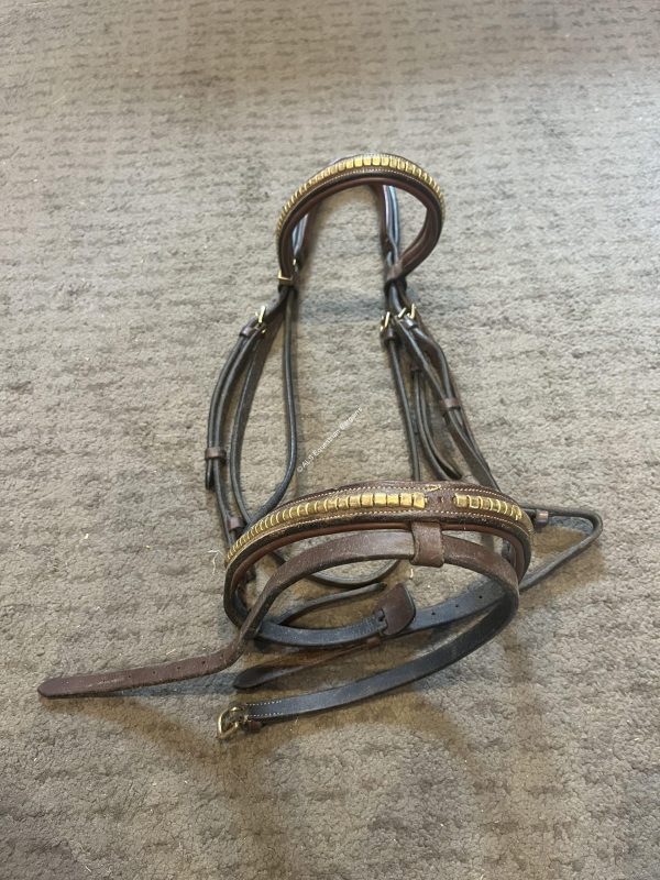 Equipe Emporio Brown Clencher Flash Bridle - Full