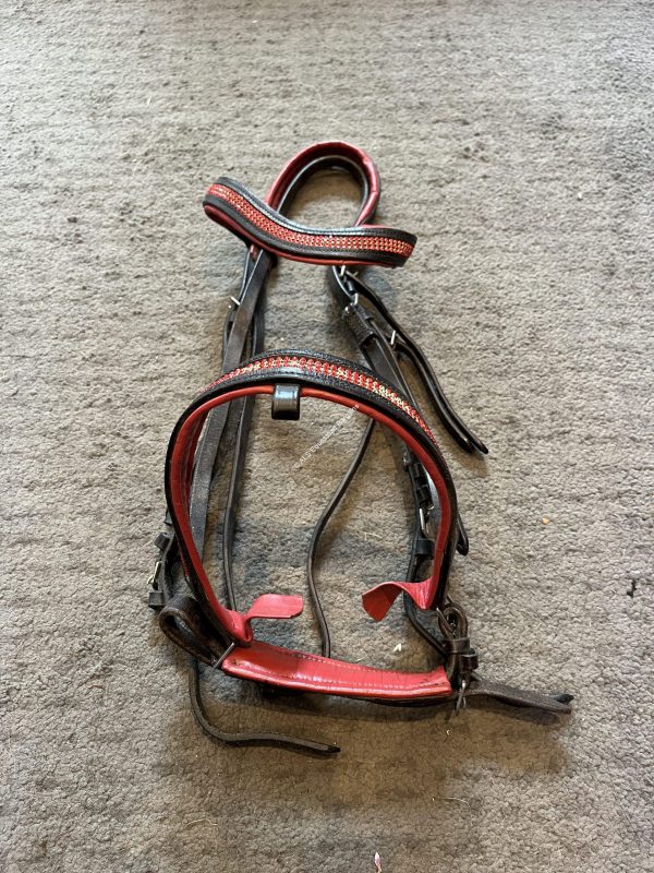 Black & Red Bling Bridle - Full