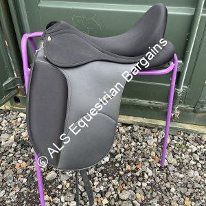 NEW 17.5" GFS Genesis Black Synthetic Dressage Saddle