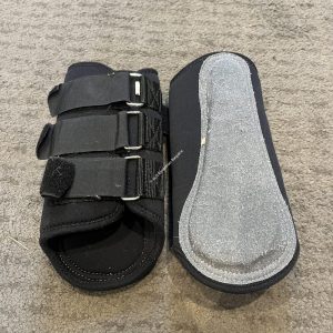 Black & Grey Brushing Boots - XL