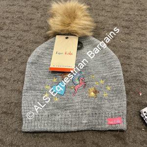 Equikids Childs Bobble Hat - Grey