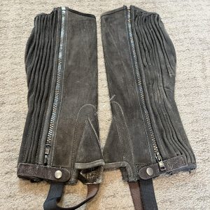 Dublin Black Half Chaps - 15" Calf, 17" Length