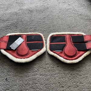 NEW HY Red Sparkle Brushing Boots - Pony (Marked)