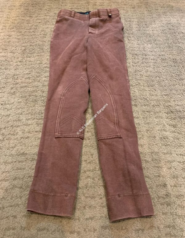 HY Childs Brown Pull On Jodhpurs - 24"/Age 7-8yrs